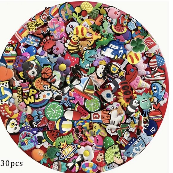 Shoe Charms, 30  Random Different Shape Charms For Shoes Wristband Decoration - Picture 3 of 5